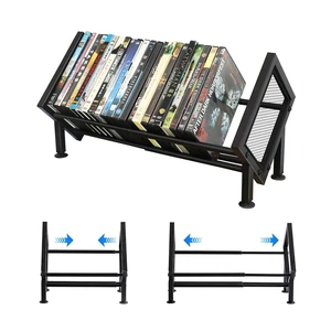 PUTNATRURE DVD Storage Rack, Expandable Video Game Shelf & Blu Ray Holder Holds 36 Cases, Desktop Media Bookshelf, Adjustable Width, Compact Disc Organizer, Metal Stand, Rubber Feet PUTNATRURE DVD Storage Rack, Expandable Video Game Shelf & Blu Ray Holder Holds 36 Cases, Desktop Media Bookshelf, Adjustable Width, Compact Disc Organizer, Metal Stand, Rubber Feet