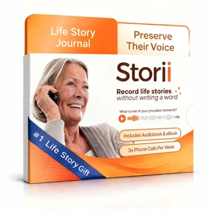 Life Story Journal: Voice Memoir Gift for Grandparents, Mom & Dad No apps or WiFi needed. Works on any phone, even landlines. 3 calls/week. Stories become an audiobook + eBook Life Story Journal: Voice Memoir Gift for Grandparents, Mom & Dad No apps or WiFi needed. Works on any phone, even landlines. 3 calls/week. Stories become an audiobook + eBook