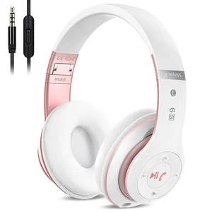 6S Wireless Bluetooth Headphones Over Ear, Hi-Fi Stereo Foldable Wireless Stereo Headsets Earbuds with Built-in Mic, Volume Control, FM for Phone/PC (White & Rose Gold) 6S Wireless Bluetooth Headphones Over Ear, Hi-Fi Stereo Foldable Wireless Stereo Headsets Earbuds with Built-in Mic, Volume Control, FM for Phone/PC (White & Rose Gold)
