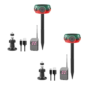 Solar Outdoor Motion Sensor Alarm - 360° Motion Detector Security Alarm, Support Recording, 3*120dB Loud Noise Maker, Dog Barking,14 Sounds and Strobe Light, Remote Controller for Yard Farm Villa (2) Solar Outdoor Motion Sensor Alarm - 360° Motion Detector Security Alarm, Support Recording, 3*120dB Loud Noise Maker, Dog Barking,14 Sounds and Strobe Light, Remote Controller for Yard Farm Villa (2)