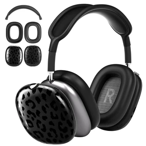 TPU Case Cover for AirPods Max Headphones, Black Leopard TPU Ear Cups Case, Ear Pads, Headband Silicone Cover, Compatible with Apple AirPod Max Accessories Protector TPU Case Cover for AirPods Max Headphones, Black Leopard TPU Ear Cups Case, Ear Pads, Headband Silicone Cover, Compatible with Apple AirPod Max Accessories Protector