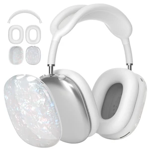Case Cover for AirPods Max Headphones, TPU Ear Cups Case/Ear Pads/Headband Silicone Cover Compatible with Apple AirPod Max Accessories Protector (Colorful Pearl Shell) Case Cover for AirPods Max Headphones, TPU Ear Cups Case/Ear Pads/Headband Silicone Cover Compatible with Apple AirPod Max Accessories Protector (Colorful Pearl Shell)