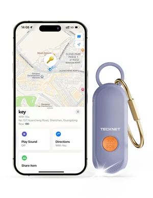 Personal Safety Alarm, 130dB Rechargeable Alarm Keychain with LED Flashlight, Apple Find My Bluetooth Tracker, Safe Self Defense Alarm Emergency SOS for Women Students & Night Running Personal Safety Alarm, 130dB Rechargeable Alarm Keychain with LED Flashlight, Apple Find My Bluetooth Tracker, Safe Self Defense Alarm Emergency SOS for Women Students & Night Running