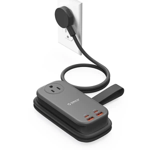 100W GaN Power Strip for Laptop, 6 in 1 Travel Extension Cord with 2 AC Outlets, 2 USB-A, 2 USB-C Ports, 5ft Wrap-around Flat Plug for Travel/Office/Cruise Essentials ETL Listed 100W GaN Power Strip for Laptop, 6 in 1 Travel Extension Cord with 2 AC Outlets, 2 USB-A, 2 USB-C Ports, 5ft Wrap-around Flat Plug for Travel/Office/Cruise Essentials ETL Listed