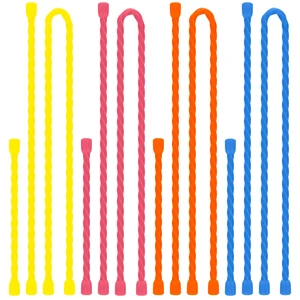 12Pcs 4-12inch Silicone Cable Ties Reusable Steel-Core Silicone Twist Ties Colorful Cable Tie Straps for Bundling and Organizing Bendable Holder Strap for Indoor and Out All Purpose, 4 Colors 12Pcs 4-12inch Silicone Cable Ties Reusable Steel-Core Silicone Twist Ties Colorful Cable Tie Straps for Bundling and Organizing Bendable Holder Strap for Indoor and Out All Purpose, 4 Colors