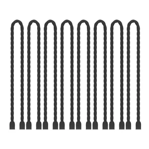 8PCS Silicone Cable Ties 12-Inch Reusable Twist Ties Steel-Core Cable Tie Straps Organizer All Purpose Bendable Cord Tie for Indoor Outdoor Bundling Holding Securing and Wrapping Cables (Black) 8PCS Silicone Cable Ties 12-Inch Reusable Twist Ties Steel-Core Cable Tie Straps Organizer All Purpose Bendable Cord Tie for Indoor Outdoor Bundling Holding Securing and Wrapping Cables (Black)