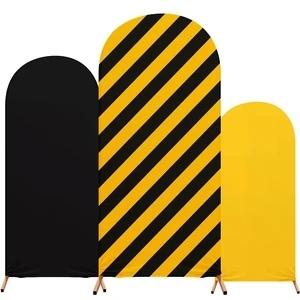 Construction Birthday Party Arch Cover Set of 3, Classic Construction Arch Backdrop Spandex Stretch Backdrop Stand Cover 4ft, 5ft, 6ft, Easy Arch Setup Construction Birthday Party Arch Cover Set of 3, Classic Construction Arch Backdrop Spandex Stretch Backdrop Stand Cover 4ft, 5ft, 6ft, Easy Arch Setup