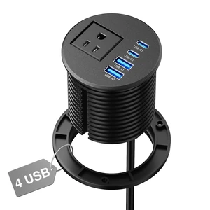 2.5 inch Desk Power Grommet Outlet 2 USB C 20W, 2 USB-A 18W, 6FT Cord 2-1/2" Desktop Power Grommet, PD 20W USB-C, USB-A 18W, Flush Mount Recessed Power Grommet, for ConferenceTable, Nightstand 2.5 inch Desk Power Grommet Outlet 2 USB C 20W, 2 USB-A 18W, 6FT Cord 2-1/2" Desktop Power Grommet, PD 20W USB-C, USB-A 18W, Flush Mount Recessed Power Grommet, for ConferenceTable, Nightstand