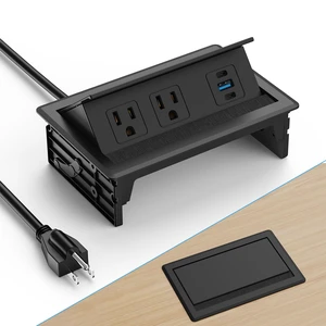 Recessed Conference Table Power Hub Outlet with Two PD 20W USB-C Ports Fast Charging,Table Connectivity Box with Flush Mounted Power Strip with 18W USB A for Desks, Office, 6FT Power Cord (Black) Recessed Conference Table Power Hub Outlet with Two PD 20W USB-C Ports Fast Charging,Table Connectivity Box with Flush Mounted Power Strip with 18W USB A for Desks, Office, 6FT Power Cord (Black)
