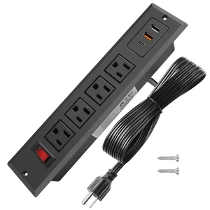 20W Mountable Power Strip USB C Recessed Power Strip USB-C Fast Charge 4 Outlet 3 USB Multiple Protection Built in Conference Desk Counter Workbench for PC Home Electric Appliance 20W Mountable Power Strip USB C Recessed Power Strip USB-C Fast Charge 4 Outlet 3 USB Multiple Protection Built in Conference Desk Counter Workbench for PC Home Electric Appliance