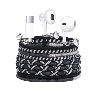 Wired Earbuds USB-C with Microphone Bracelet Design Tangle-Free Necklace & Braided Colorful Cord, Magnetic Lock Compatible with iPhone 14/15/16/17, PS5 for Music, Sports, Gaming (Black) Wired Earbuds USB-C with Microphone Bracelet Design Tangle-Free Necklace & Braided Colorful Cord, Magnetic Lock Compatible with iPhone 14/15/16/17, PS5 for Music, Sports, Gaming (Black)