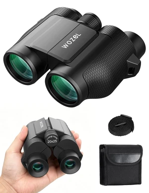 20x25 Compact Binoculars for Adults & Kids High Powered for Bird Watching Low Light Vision for Concert Cruise Travel, Lightweight Small Porro Prism FMC Lens with Case Strap 20x25 Compact Binoculars for Adults & Kids High Powered for Bird Watching Low Light Vision for Concert Cruise Travel, Lightweight Small Porro Prism FMC Lens with Case Strap