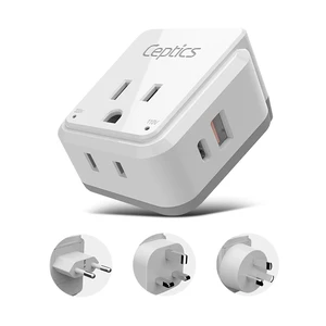 China, Malaysia Power Adapter Travel Set, 20W PD & QC, Safe Dual USB & USB-C 3.1A2 USA Outlet - Compact-Use in Hong Kong, Kuwait, Singapore, Iraq - Includes Type G, I, C SWadAPt Attachments China, Malaysia Power Adapter Travel Set, 20W PD & QC, Safe Dual USB & USB-C 3.1A2 USA Outlet - Compact-Use in Hong Kong, Kuwait, Singapore, Iraq - Includes Type G, I, C SWadAPt Attachments