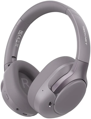 Hybrid Active Noise Cancelling Headphones, Bluetooth 6.0 Wireless Headphones with 4 ENC Mic, 70H Playtime and 6 EQ Music Modes, Over Ear Headphones for Travel Work Cellphone - Purple Gray Hybrid Active Noise Cancelling Headphones, Bluetooth 6.0 Wireless Headphones with 4 ENC Mic, 70H Playtime and 6 EQ Music Modes, Over Ear Headphones for Travel Work Cellphone - Purple Gray