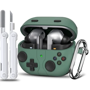 Game Case for Samsung Galaxy Buds 3 FE(2025)/Buds 3 Pro Case 2024,Green Soft Silicone Classic Game Player Design with 3D Button Cover for Buds Pro 3 Case with Cleaner Kit for Women Men,Shockproof Game Case for Samsung Galaxy Buds 3 FE(2025)/Buds 3 Pro Case 2024,Green Soft Silicone Classic Game Player Design with 3D Button Cover for Buds Pro 3 Case with Cleaner Kit for Women Men,Shockproof