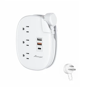 PD20W USB C Travel Power Strip,3 Outlets 3 USB,3ft Wrapped Cord PD20W USB C Fast Charging Station,QC 3.0 Charger,3 Outlets,Flat Plug,3ft Wrapped Around Extension Cord,for Cruise Travel Home PD20W USB C Travel Power Strip,3 Outlets 3 USB,3ft Wrapped Cord PD20W USB C Fast Charging Station,QC 3.0 Charger,3 Outlets,Flat Plug,3ft Wrapped Around Extension Cord,for Cruise Travel Home