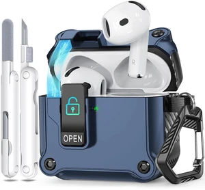 for AirPods 5/4 Case (2026/2024), with Secure Lock & Auto-Open for Apple AirPods 5/4th Generation Case Cover with Cleaner & Keychain for Men Women, Anti-Scratch Hard Shell Drop Protection for AirPods 5/4 Case (2026/2024), with Secure Lock & Auto-Open for Apple AirPods 5/4th Generation Case Cover with Cleaner & Keychain for Men Women, Anti-Scratch Hard Shell Drop Protection