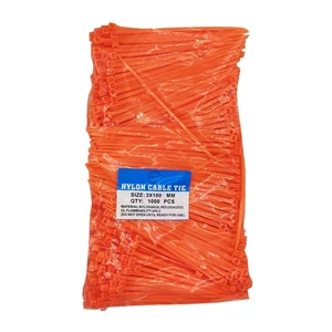 4 Inch length, 18lb Small size Self Locking Nylon Cable Zip Ties -1000 Piece (orange) 4 Inch length, 18lb Small size Self Locking Nylon Cable Zip Ties -1000 Piece (orange)