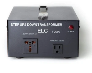 T Series 2000 Watt Voltage Converter Transformer - Step Up/Down - 110v to 220v / 220v to 110v Power Converter - Circuit Breaker Protection, CE Certified T Series 2000 Watt Voltage Converter Transformer - Step Up/Down - 110v to 220v / 220v to 110v Power Converter - Circuit Breaker Protection, CE Certified
