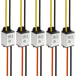 5Pcs 12V to 5V DC Converter Car Power Voltage, Waterproof DC 6.3-22V 12V Step Down to 5V 3A 15W Voltage Regulator Buck Converter Power Supply Step-Down Module Compatible with Vehicle Car Truck Volt 5Pcs 12V to 5V DC Converter Car Power Voltage, Waterproof DC 6.3-22V 12V Step Down to 5V 3A 15W Voltage Regulator Buck Converter Power Supply Step-Down Module Compatible with Vehicle Car Truck Volt