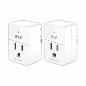 Single Outlet Surge Protector, Mini Surge Protector for Refrigerators, PC, TV and Home Appliances, Flat Plug Wall Mount Power Suppressor with LED Indicators, 15A, 1800W, 120V, 2 Pack Single Outlet Surge Protector, Mini Surge Protector for Refrigerators, PC, TV and Home Appliances, Flat Plug Wall Mount Power Suppressor with LED Indicators, 15A, 1800W, 120V, 2 Pack