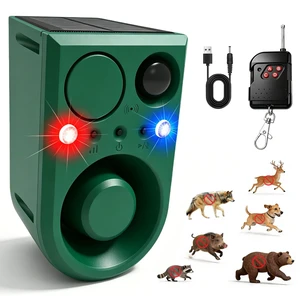 Solar Outdoor Motion Sensor Alarm with Dog Barking Alarm Sound, Support Recording and Adjustable Volume, 130db Loud Noise Maker 3 Work Modes Strobe Light for Home, Villa, Farm, Barn 4pack Solar Outdoor Motion Sensor Alarm with Dog Barking Alarm Sound, Support Recording and Adjustable Volume, 130db Loud Noise Maker 3 Work Modes Strobe Light for Home, Villa, Farm, Barn 4pack