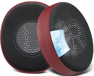 Cooling Gel Earpads Replacement for Jabra Evolve2 65 (Evolve 2 65MS 65UC MS UC)/Evolve2 40 (40UC 40MS USB)/Elite 45h On-Ear Wireless Headset, Ear Pads Cushions with Ice Silk Fabric - Burgundy Cooling Gel Earpads Replacement for Jabra Evolve2 65 (Evolve 2 65MS 65UC MS UC)/Evolve2 40 (40UC 40MS USB)/Elite 45h On-Ear Wireless Headset, Ear Pads Cushions with Ice Silk Fabric - Burgundy