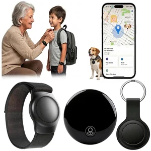 GPS Tracker for Kids, Real-Time Smart GPS Tracking Device for Seniors w/Wearable Wristband & Keychain Design, No Monthly Fee/No SIM Card, Lightweight Locator Works w/iOS Find My Apple MFi Certified GPS Tracker for Kids, Real-Time Smart GPS Tracking Device for Seniors w/Wearable Wristband & Keychain Design, No Monthly Fee/No SIM Card, Lightweight Locator Works w/iOS Find My Apple MFi Certified
