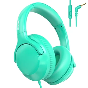 Wired Over-Ear Headphones with Cord Mic,1.4M Tangle-Free,Stereo Bass Green Adjustable Headband Foldable Portable Lightweight Headset for Office/Tablet/Smartphone/Laptop/Travel/Music,Aux 3.5mm Wired Over-Ear Headphones with Cord Mic,1.4M Tangle-Free,Stereo Bass Green Adjustable Headband Foldable Portable Lightweight Headset for Office/Tablet/Smartphone/Laptop/Travel/Music,Aux 3.5mm