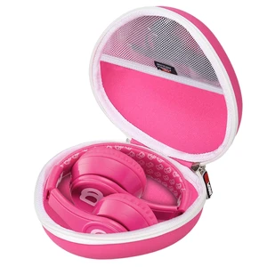 EVA Kids Headphone Case for JLab/Acer/eKids Barbie, Case Only Hard EVA Shell, Shockproof & Water-Resistant, Double Zipper Closure, Mesh Pocket, Travel Storage Bag, Pink+White EVA Kids Headphone Case for JLab/Acer/eKids Barbie, Case Only Hard EVA Shell, Shockproof & Water-Resistant, Double Zipper Closure, Mesh Pocket, Travel Storage Bag, Pink+White