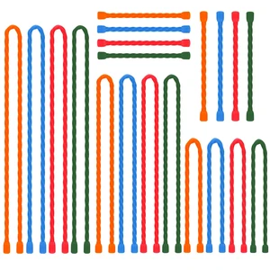 20 PCS Silicone Cable Ties Reusable Twist Ties Steel-Core Cable Tie Straps for Organizing Bundling and Holding All Purpose Bendable Cord Tie for Indoor and Outdoor 4 6 12 18 24 inch (4 Colors) 20 PCS Silicone Cable Ties Reusable Twist Ties Steel-Core Cable Tie Straps for Organizing Bundling and Holding All Purpose Bendable Cord Tie for Indoor and Outdoor 4 6 12 18 24 inch (4 Colors)