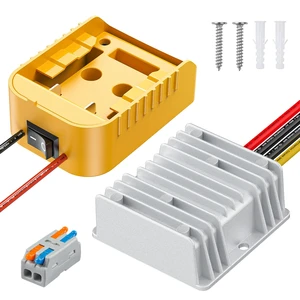 20 V to 12 V Step-Down Converter for Dewalt Battery, DC Power Adapter, Voltage Reducer Transformer 180 W Buck Converter Regulator for Golf Cart RC Car Truck Light & DIY (with Switch) 20 V to 12 V Step-Down Converter for Dewalt Battery, DC Power Adapter, Voltage Reducer Transformer 180 W Buck Converter Regulator for Golf Cart RC Car Truck Light & DIY (with Switch)
