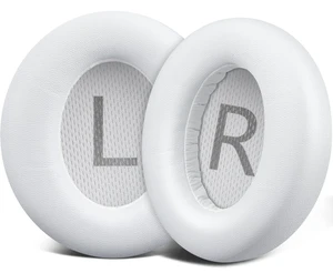 Earpads Replacement for Anker Soundcore Space Q45 Headphones, Ear Pads Cushions with Softer Protein Leather, Noise Isolation Foam - White Earpads Replacement for Anker Soundcore Space Q45 Headphones, Ear Pads Cushions with Softer Protein Leather, Noise Isolation Foam - White
