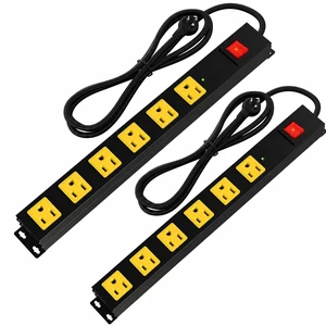 Heavy Duty Metal Surge Protector Power Strip, 2700J with 15A Circuit Breaker, 6 Wide Spaced Outlets, 6FT Extension Cord, Wall Mount for Garage Workshop (2 Pack 6ft) Heavy Duty Metal Surge Protector Power Strip, 2700J with 15A Circuit Breaker, 6 Wide Spaced Outlets, 6FT Extension Cord, Wall Mount for Garage Workshop (2 Pack 6ft)
