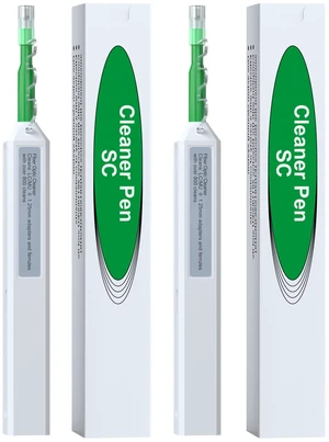 2 Pack Fiber Cleaner Pen SC/ST One Click Fiber Cleaner Reusable For 2.5mm Optical Adapters Male/Female Reliable 2 Pack Fiber Cleaner Pen SC/ST One Click Fiber Cleaner Reusable For 2.5mm Optical Adapters Male/Female Reliable