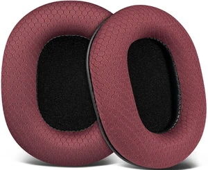 Mesh Earpads for ATH M50X Headphones - Burgundy for Audio Technica M50X/M40X/M30X/M20X/MSR7/SX1 Monitor Headphones Mesh Earpads for ATH M50X Headphones - Burgundy for Audio Technica M50X/M40X/M30X/M20X/MSR7/SX1 Monitor Headphones