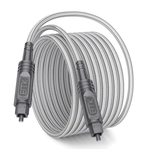 16.5Ft Digital Optical Audio Cable Toslink Cable - Fiber Optic Cord for Home Theater,Sound bar,TV,Gaming Console,Musical Instrument,Projector,Speaker 16.5Ft Digital Optical Audio Cable Toslink Cable - Fiber Optic Cord for Home Theater,Sound bar,TV,Gaming Console,Musical Instrument,Projector,Speaker