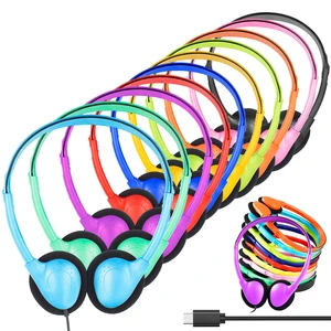 USB C Headphones Bulk for Classroom Kids Wired On Ear 10 Pack Wired Headphones USB C for School Students Teens, Type C Headphones for Phones Pads Mixed Colors USB C Headphones Bulk for Classroom Kids Wired On Ear 10 Pack Wired Headphones USB C for School Students Teens, Type C Headphones for Phones Pads Mixed Colors