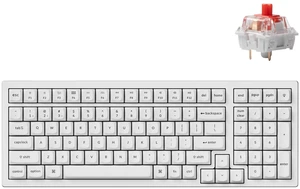 K4 Pro QMK/VIA Bluetooth Wireless Mechanical Keyboard, 96% Layout Custom Programmable Gaming Keyboard with White Backlit, Hot-Swappable K Pro Red Switch for Mac Windows Linux - White K4 Pro QMK/VIA Bluetooth Wireless Mechanical Keyboard, 96% Layout Custom Programmable Gaming Keyboard with White Backlit, Hot-Swappable K Pro Red Switch for Mac Windows Linux - White