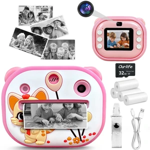 Kids Camera Instant Print,Instant Camera with Silicone Cover 1080P HD Dual-Lens Selfie Digital Cameras with 4 Rolls Paper & 32GB Card,Christmas Birthday Gifts for Age 3-14 Kids Camera Instant Print,Instant Camera with Silicone Cover 1080P HD Dual-Lens Selfie Digital Cameras with 4 Rolls Paper & 32GB Card,Christmas Birthday Gifts for Age 3-14