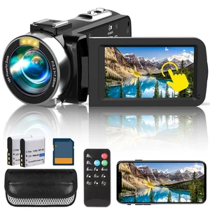4K Camcorder Video Camera, 48MP Digital Video Camera for YouTube, with 3'' 270 Degree Rotation Touchscreen, 18X Video Recorder Vlogging Camera with Remote Control and Two Batteries 4K Camcorder Video Camera, 48MP Digital Video Camera for YouTube, with 3'' 270 Degree Rotation Touchscreen, 18X Video Recorder Vlogging Camera with Remote Control and Two Batteries