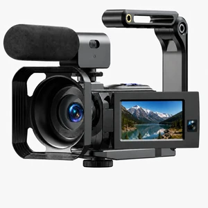 5K Video Camera Camcorder, Dual Lens 56MP for YouTube Vlogging Camera 3.0 Inch Flip Touchscreen, IR Night Vision, WiFi, 64GB Card, 2 Batteries, Remote Control, External Mic, Webcam & HDMI 5K Video Camera Camcorder, Dual Lens 56MP for YouTube Vlogging Camera 3.0 Inch Flip Touchscreen, IR Night Vision, WiFi, 64GB Card, 2 Batteries, Remote Control, External Mic, Webcam & HDMI