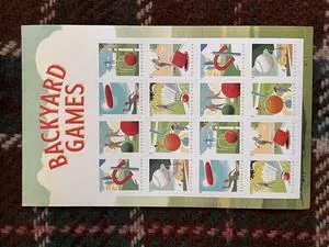 US Stamps 2021 Backyard Games 5 Sheets of 16 US Stamps 2021 Backyard Games 5 Sheets of 16