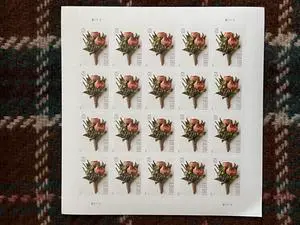 US Stamps 2017 Celebration Boutonniere 5 Sheets of 20 US Stamps 2017 Celebration Boutonniere 5 Sheets of 20