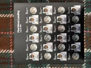 US Stamps 2019 First Moon Landing 5 Sheets of 20 US Stamps 2019 First Moon Landing 5 Sheets of 20