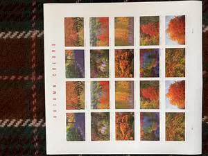 US Stamps 2024 Autumn Colors 5 Sheets of 20 US Stamps 2024 Autumn Colors 5 Sheets of 20