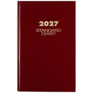 2027 Daily Planner, Standard Diary, 7.75" x 12" Journal, Hardcover, Red (SD3761327) 2027 Daily Planner, Standard Diary, 7.75" x 12" Journal, Hardcover, Red (SD3761327)