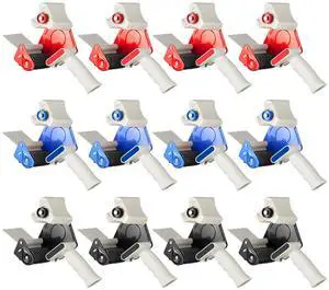 12 Pack 3 Inch Wide Tape Gun Lightweight Packing Heavy Duty Tape Dispenser Gun for Moving Shipping Box Carton Seal Packing Shipping Dispenser (Red,Blue,Black) 12 Pack 3 Inch Wide Tape Gun Lightweight Packing Heavy Duty Tape Dispenser Gun for Moving Shipping Box Carton Seal Packing Shipping Dispenser (Red,Blue,Black)