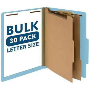 30 Letter Size Light Blue Classification Folders, 2 Dividers, 2 Inch Tyvek Expansions, Durable 2, Letter Size, Light Blue Color, 30 Pack | Heavy-duty letter size, 2 in expansion, 2 prong fasteners, 2 30 Letter Size Light Blue Classification Folders, 2 Dividers, 2 Inch Tyvek Expansions, Durable 2, Letter Size, Light Blue Color, 30 Pack | Heavy-duty letter size, 2 in expansion, 2 prong fasteners, 2