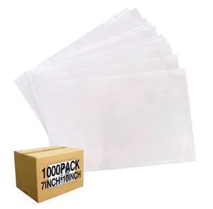 1000 Pcs 7'' x 10'' Clear Packing List Envelopes Adhesive Shipping Label Pouch, Shipping Document envelopes, Clear Face 1000 Pcs 7'' x 10'' Clear Packing List Envelopes Adhesive Shipping Label Pouch, Shipping Document envelopes, Clear Face